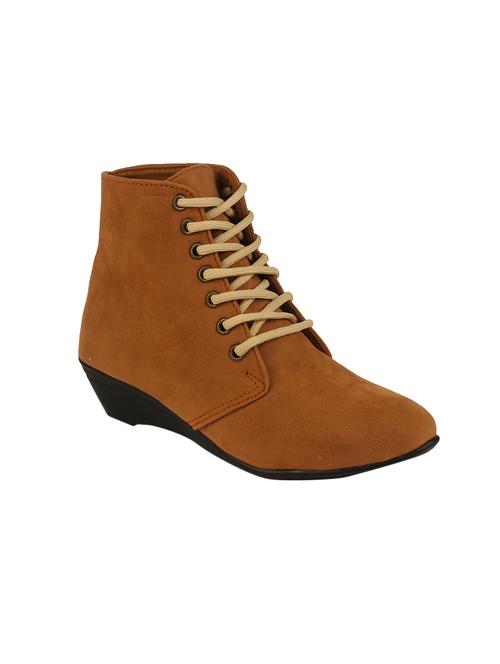 tan synthetic  ankle boot - 14353041 - Very Small Image - 1