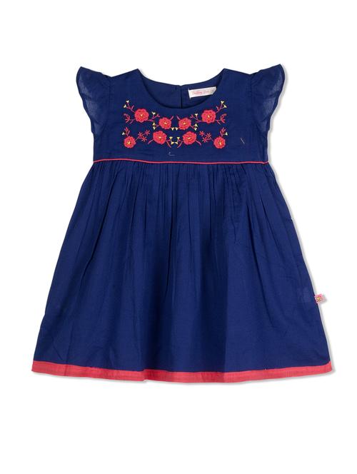 blue cotton frock - 14353349 - Very Small Image - 1