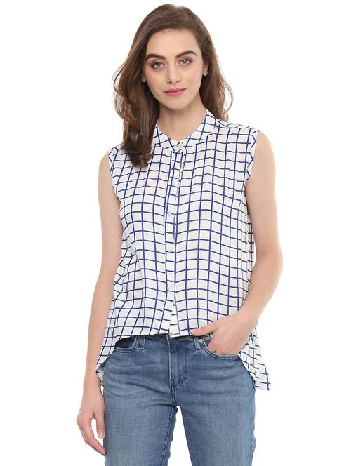 white crepe casual top - 14353565 - Very Small Image - 1