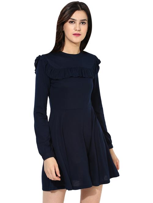 ruffle detail flared dress - 14354730 - Very Small Image - 1