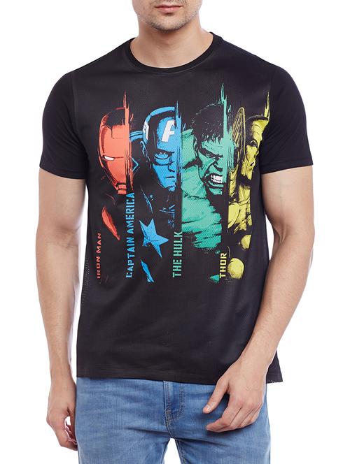 black polyester t-shirt - 14354873 - Very Small Image - 1