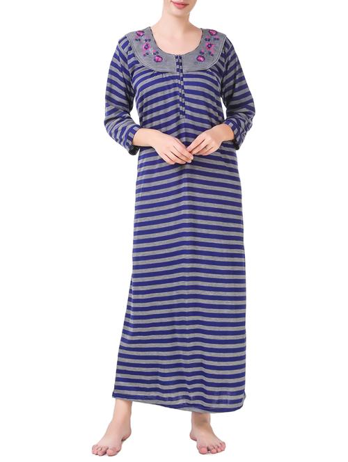blue woolen gown - 14355212 - Very Small Image - 1
