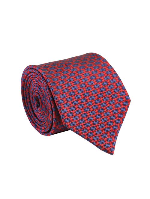 red woven silk tie - 14355337 - Very Small Image - 1