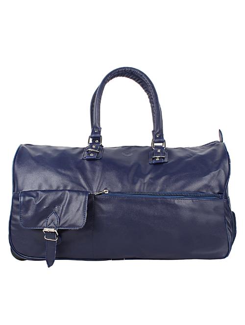 blue leatherette  dufflebag - 14355484 - Very Small Image - 1