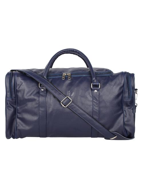 blue leatherette  dufflebag - 14355489 - Very Small Image - 1