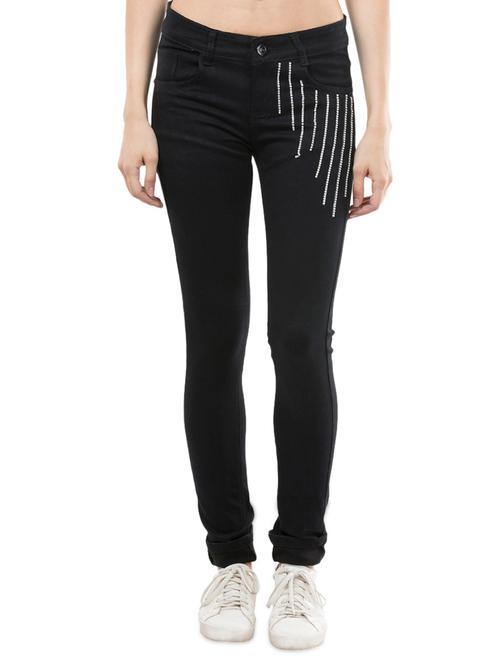 black embellished denim jean - 14356053 - Very Small Image - 1