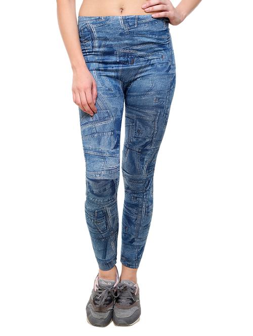 navy blue poly spandex leggings - 14356501 - Very Small Image - 1