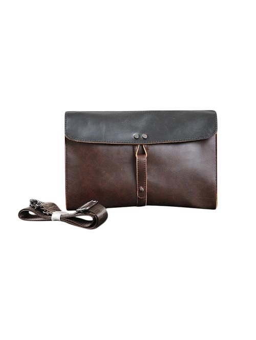 brown leather sling bag - 14356938 - Very Small Image - 1