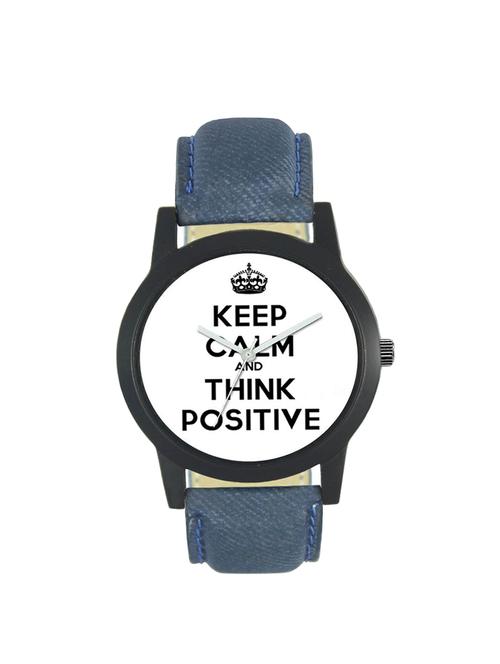 men analog white dial leatherette strap watch - 14359047 - Very Small Image - 1