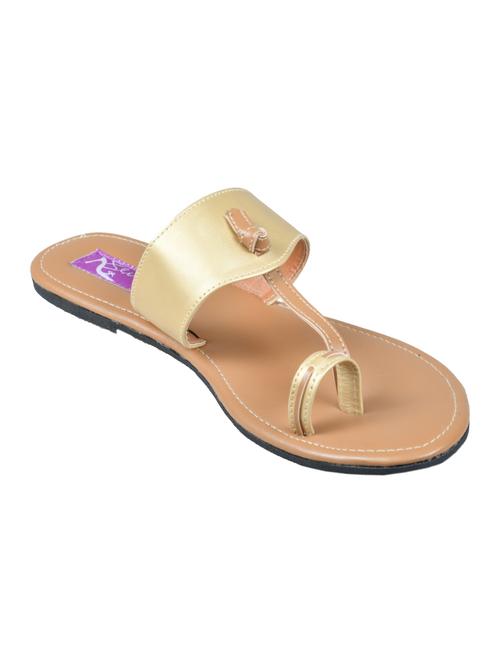 bling footwears brown ethnic kolhapuri - 14359985 - Very Small Image - 1