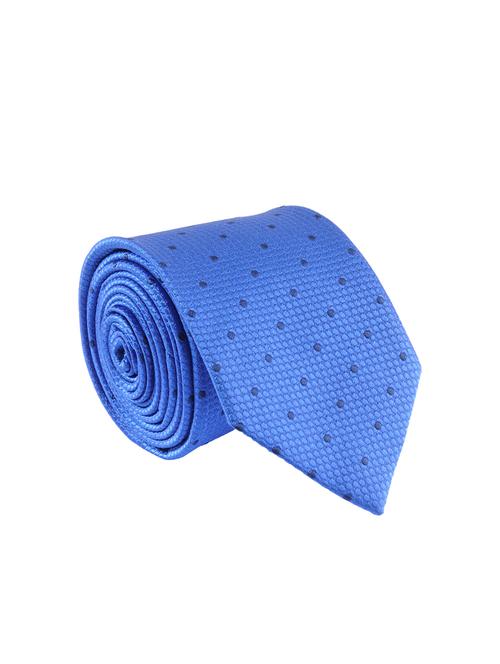 blue micro fiber tie, pocket square and a lapel pin - 14363039 - Very Small Image - 1