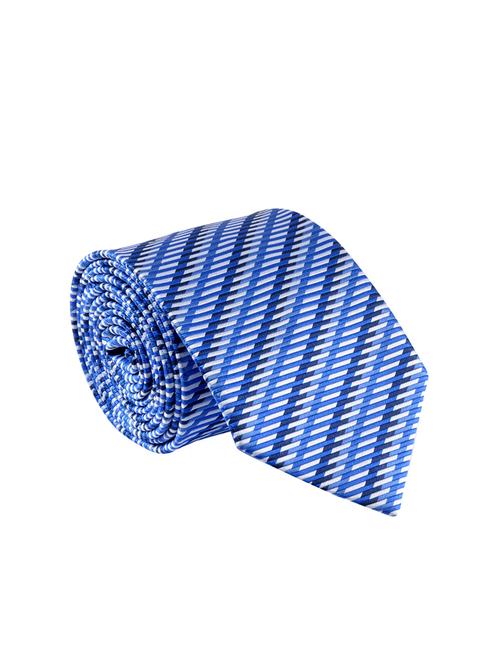 blue micro fiber tie, pocket square, cufflinks and a lapel pin - 14363059 - Very Small Image - 1