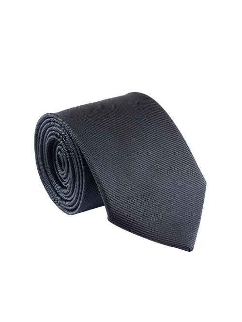 black micro fiber tie, pocket square, cufflinks and a lapel pin - 14363066 - Very Small Image - 1
