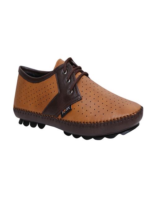 brown leatherette lace up shoe - 14363162 - Very Small Image - 1
