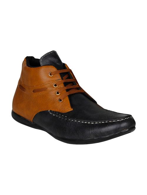 tan leatherette low ankle boot - 14363967 - Very Small Image - 1