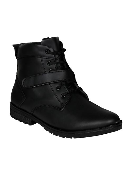 black leatherette high ankle boot - 14363969 - Very Small Image - 1