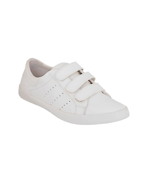 White Leatherette Slip On Sneaker - 14364016 - Very Small Image - 1