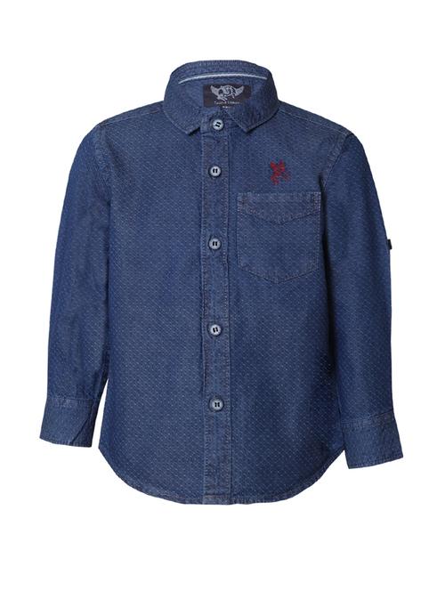 dark blue cotton shirt - 14364119 - Very Small Image - 1