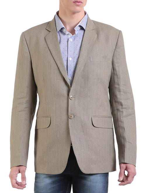 beige linen casual blazer - 14364782 - Very Small Image - 1