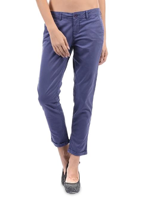 purple cotton chinos - 14365820 - Very Small Image - 1