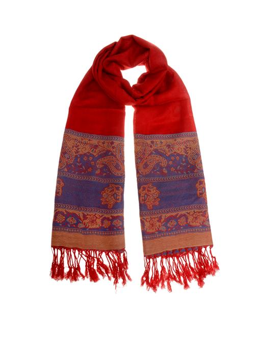 red pashmina shawl - 14366741 - Very Small Image - 1