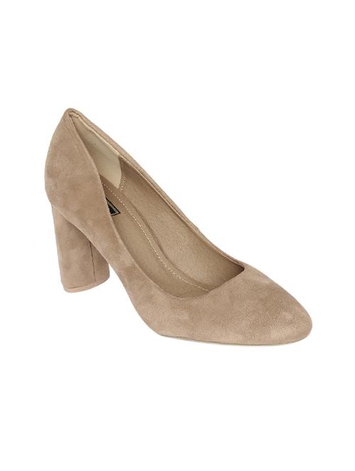 beige suede slip on pumps - 14367006 - Very Small Image - 1