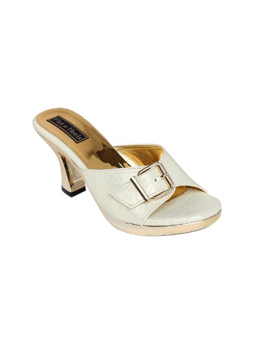 White Faux Leather Slip On Sandals - 14367011 - Very Small Image - 1