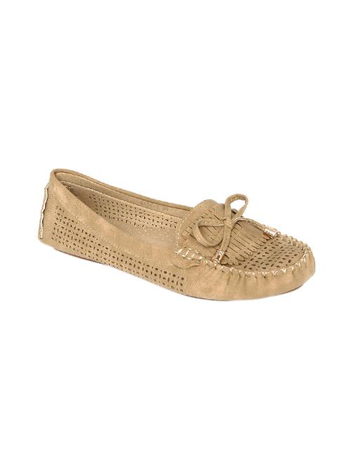 beige faux leather slip on loafers - 14367027 - Very Small Image - 1
