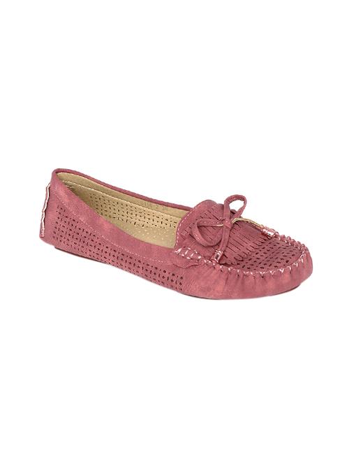 maroon faux leather slip on loafers - 14367028 - Very Small Image - 1