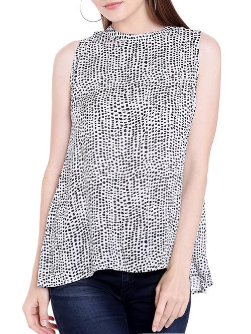 white viscose a line top - 14367871 - Very Small Image - 1