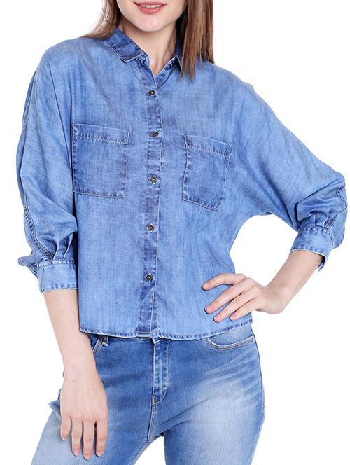 blue denim shirt - 14367875 - Very Small Image - 1