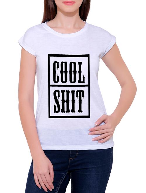 white cotton blend tee - 14367977 - Very Small Image - 1