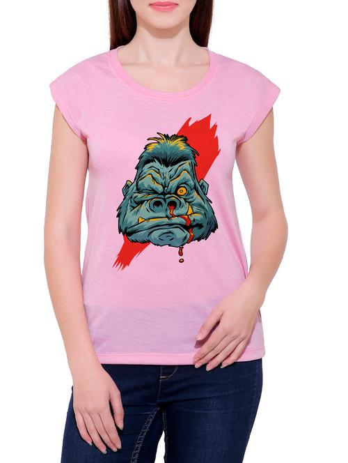 pink cotton blend tee - 14368065 - Very Small Image - 1