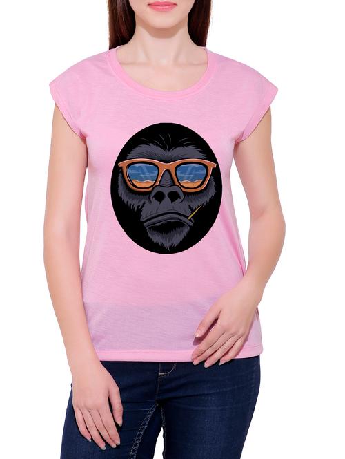 pink cotton blend tee - 14368085 - Very Small Image - 1