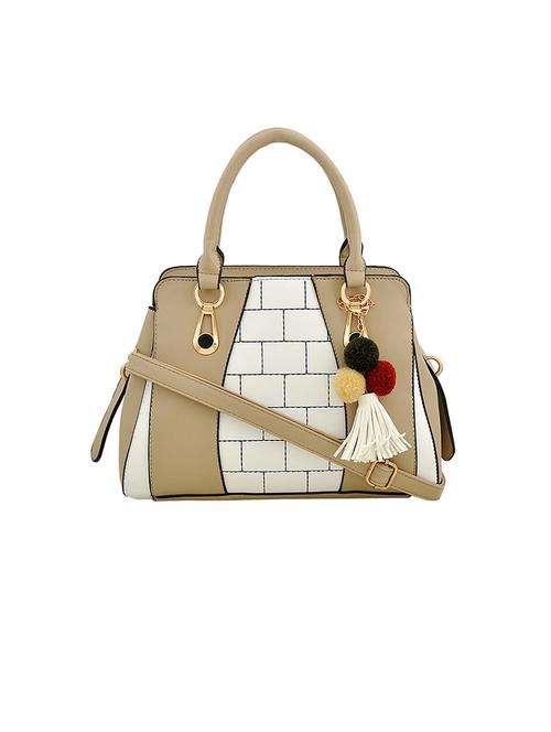 beige leatherette handbag - 14368987 - Very Small Image - 1
