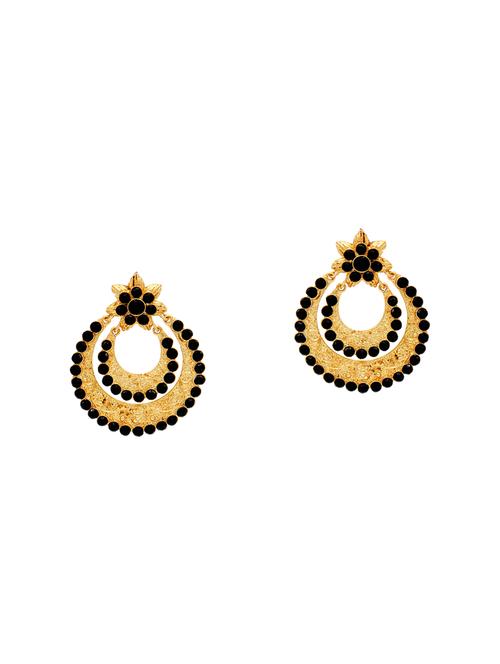 black metal drop earrings - 14369010 - Very Small Image - 1