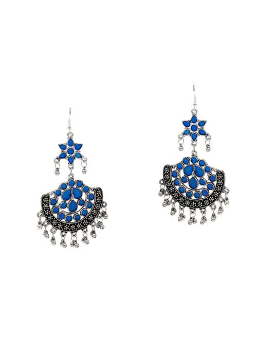 blue metal drop earrings - 14369333 - Very Small Image - 1