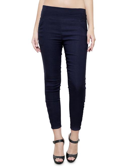 navy blue cotton jeggings - 14370285 - Very Small Image - 1