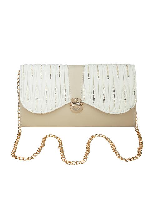 beige leatherette  regular clutch - 14370607 - Very Small Image - 1