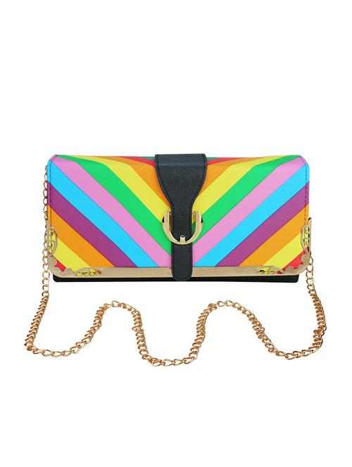 multi colored leatherette  regular clutch - 14370610 - Very Small Image - 1