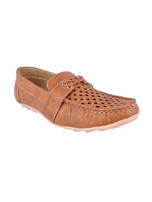 tan leatherette slip on loafer - 14370869 - Very Small Image - 1