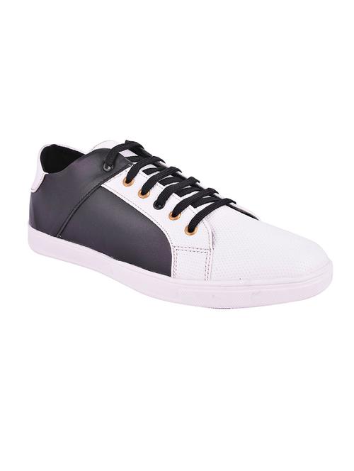 white leatherette lace up sneaker - 14370882 - Very Small Image - 1