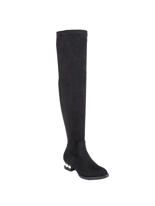 black suede knee length  boot - 14374493 - Very Small Image - 1