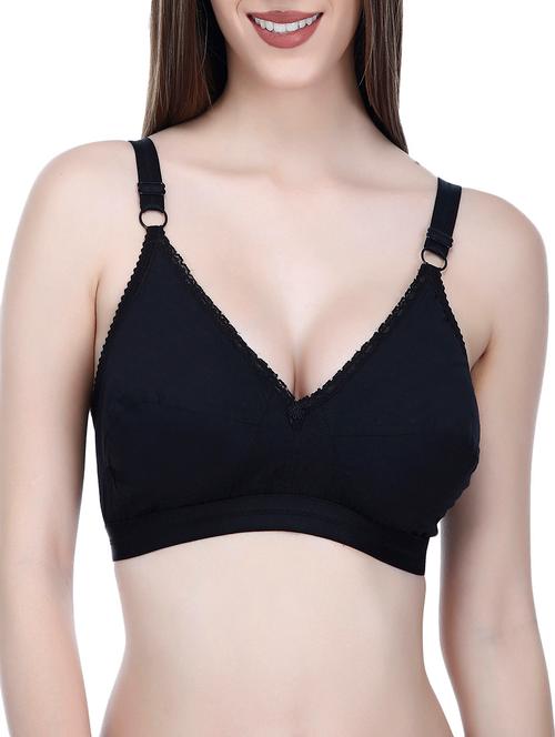 floral patch solid bra  - 14376050 - Very Small Image - 1