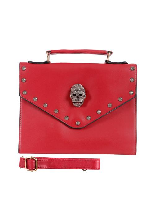 red leatherette  messenger sling bag - 14377119 - Very Small Image - 1