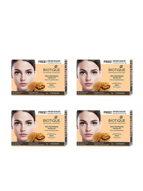 biotique skin tightening facial kit (pack of 4) - 14377483 - Very Small Image - 1