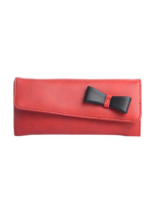 red leatherette  regular clutch - 14378110 - Very Small Image - 1