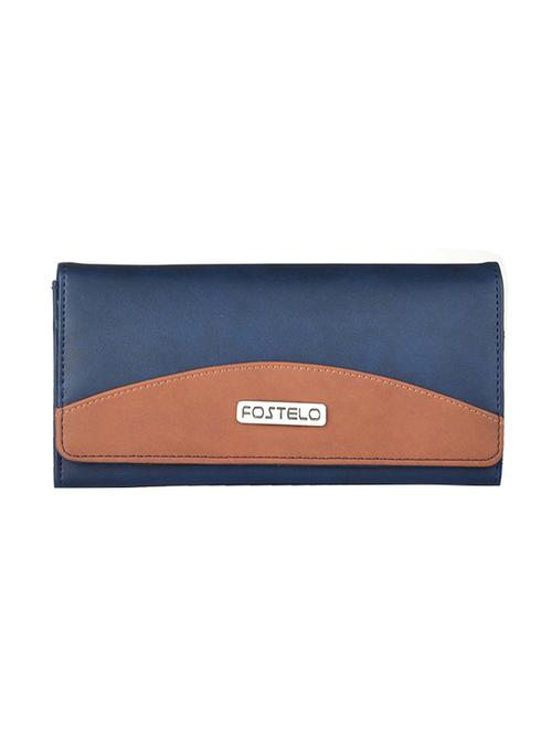 blue leatherette  regular clutch - 14378122 - Very Small Image - 1