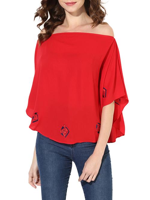 off shoulder embroidered top - 14378358 - Very Small Image - 1