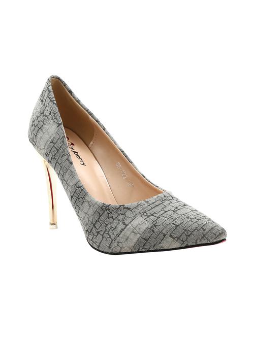 grey leatherette slip on pumps - 14379676 - Very Small Image - 1